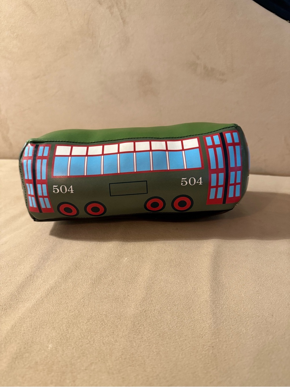 Green Toy Bus Plush for Kids - Soft Vehicle Play